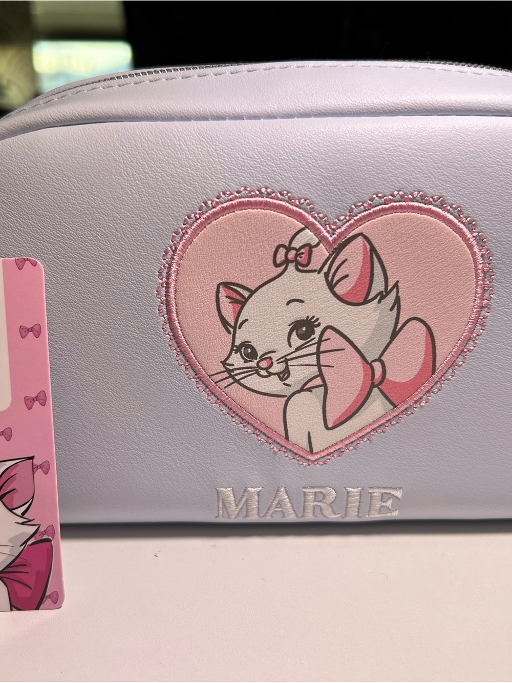 Primark Lilac Marie Heart Cosmetic Bag with Pink Accent